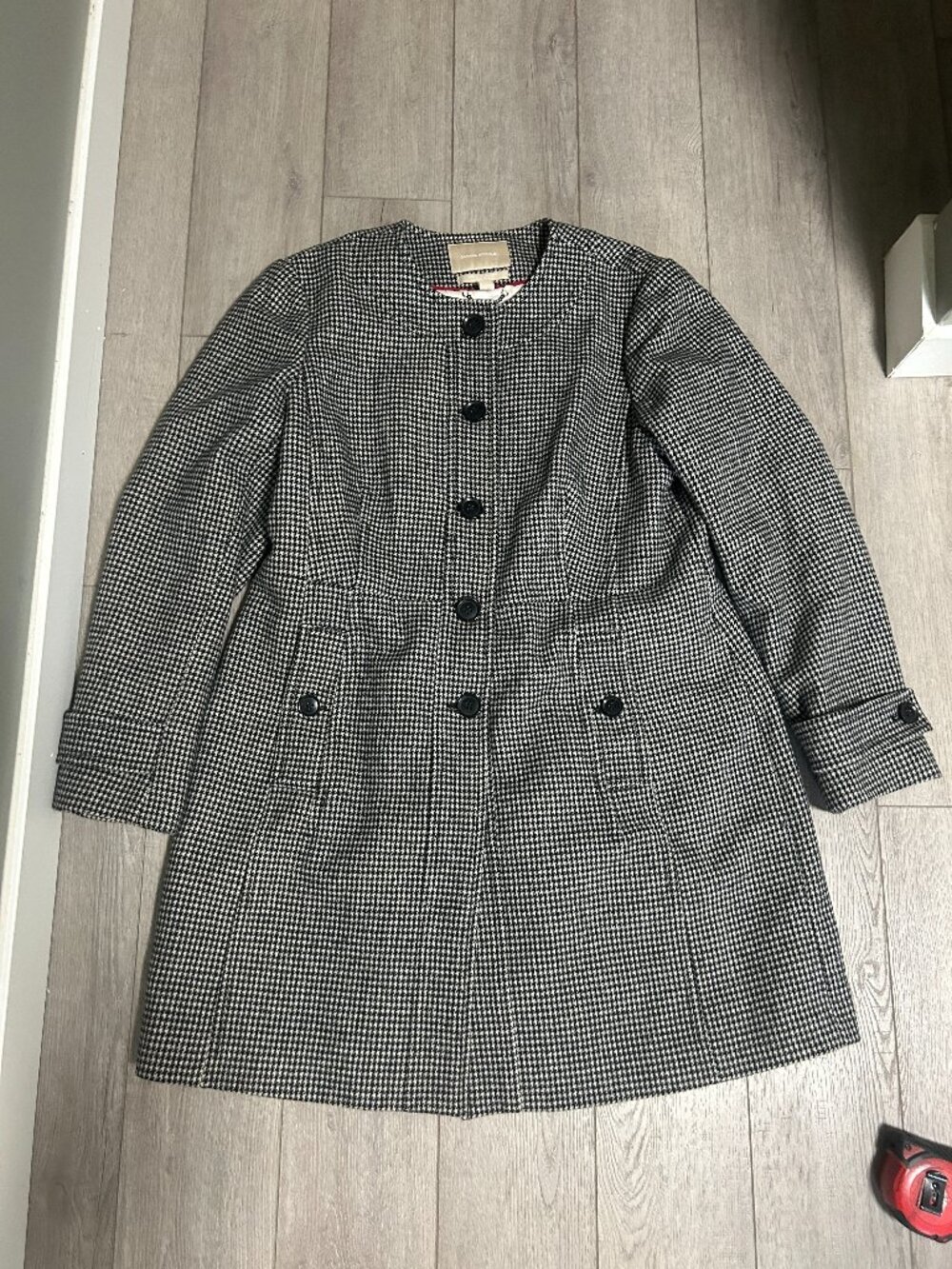 Banana Republic wool herringbone button up coat Size XL Women's Extra Large